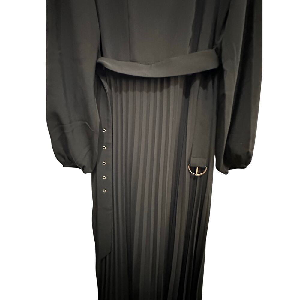 Veiled Collection Women's Black Long Sleeve Pleated Maxi Dress Size XXL - Picture 2 of 6